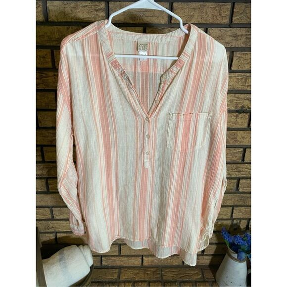 Canyon River Blues Button Up Blouse - Picture 1 of 6